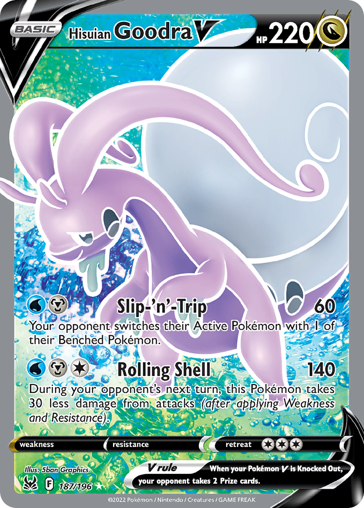 Hisuian Goodra V 187/196 Rare Ultra card from Lost Origin