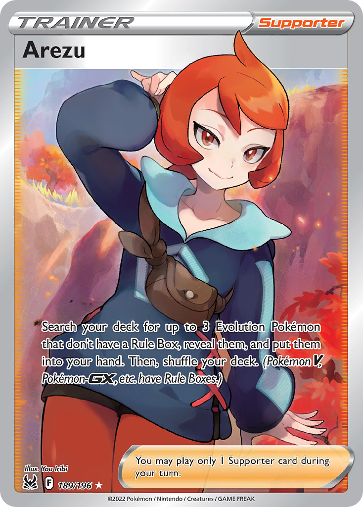 Arezu 189 Rare Ultra card from Lost Origin
