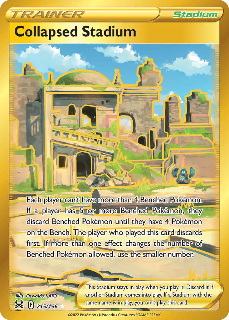 Collapsed Stadium 215/196 Rare Secret card from Lost Origin