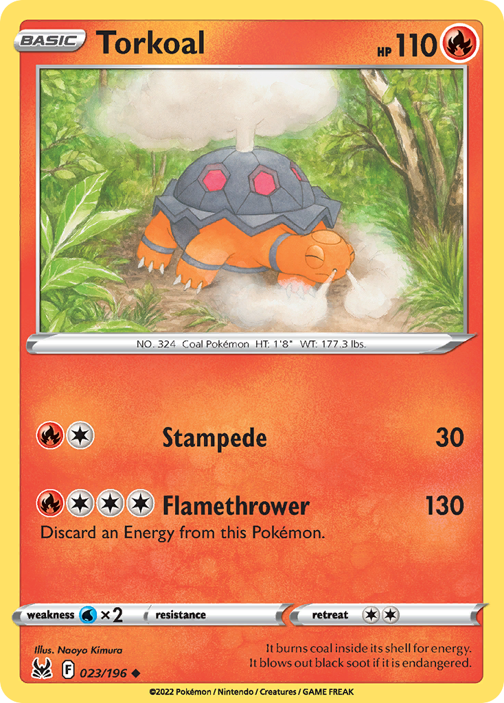 Torkoal 23 Uncommon card from Lost Origin
