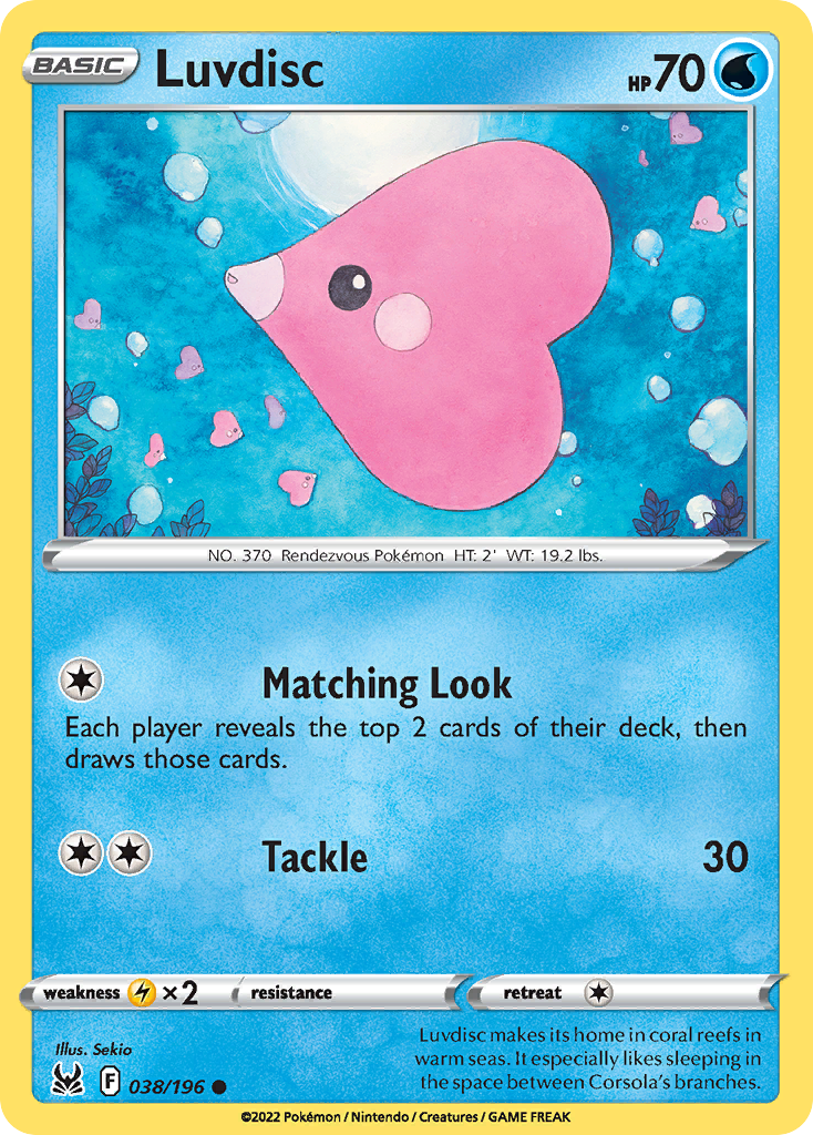 Luvdisc 38/196 Common card from Lost Origin