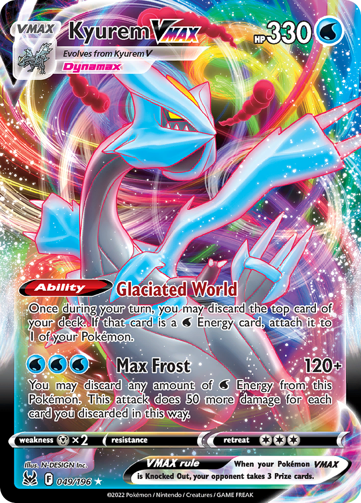 Kyurem VMAX 49 Rare Holo VMAX card from Lost Origin