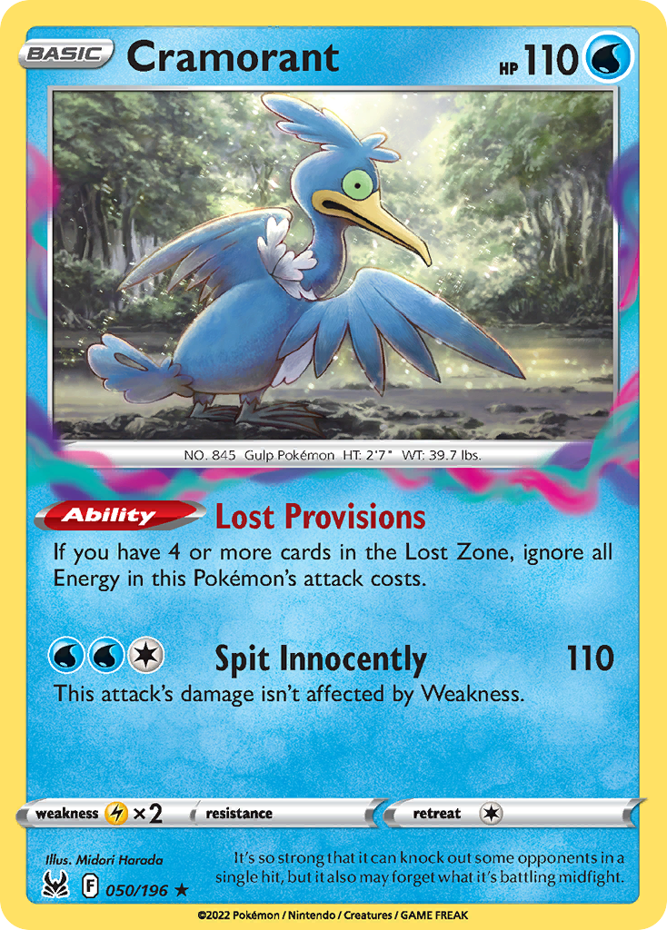 Cramorant 50/196 Rare card from Lost Origin