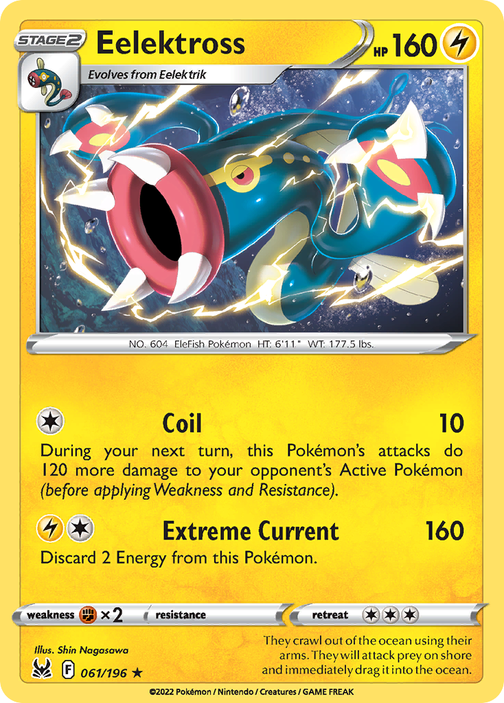 Eelektross 61/196 Rare card from Lost Origin