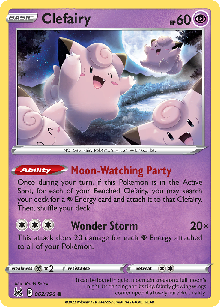Clefairy 62 Common card from Lost Origin