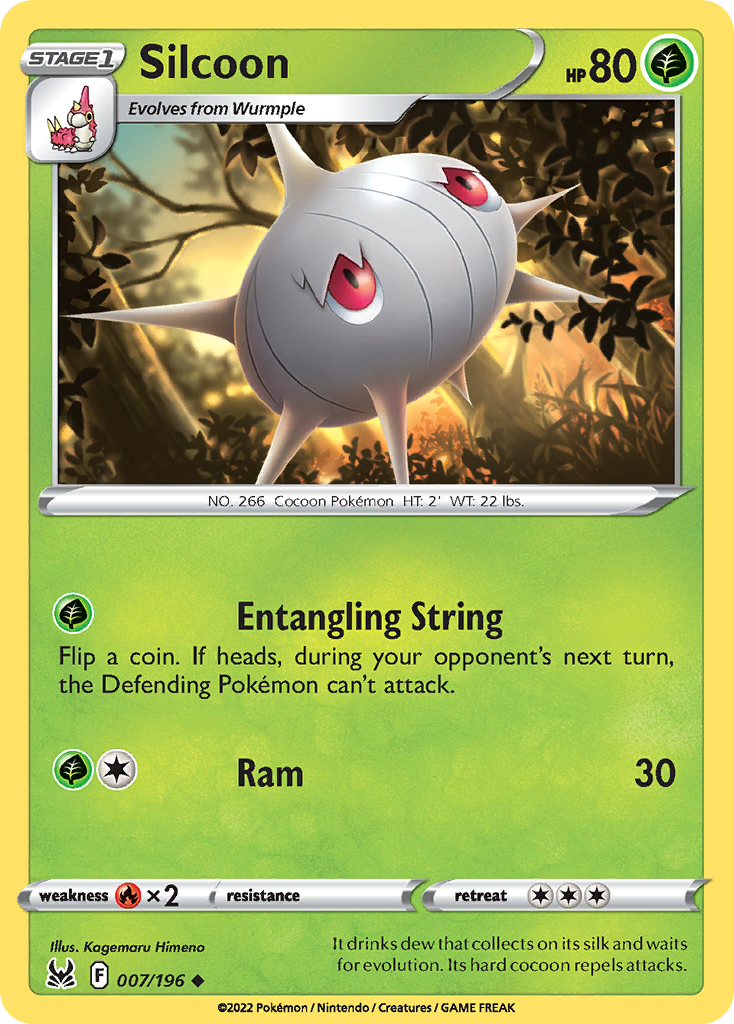 Silcoon 7 Uncommon card from Lost Origin