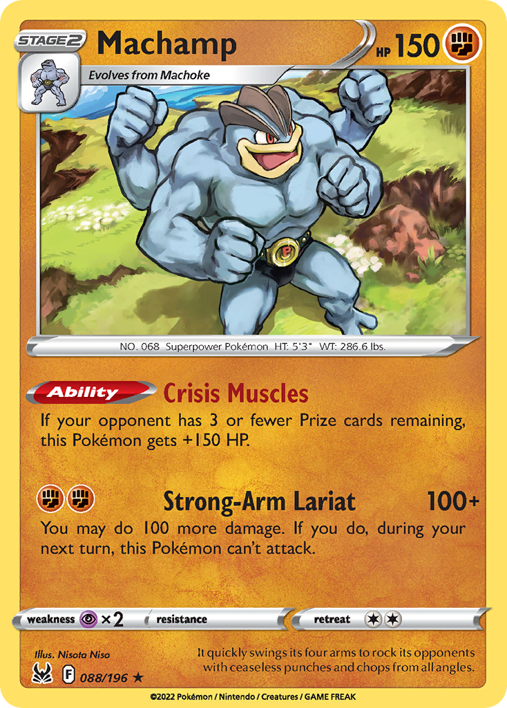 Machamp 88/196 Rare Holo card from Lost Origin