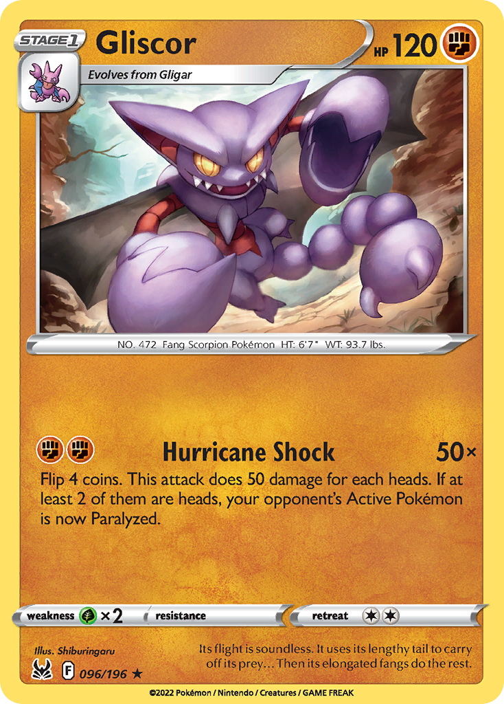 Gliscor 96 Rare card from Lost Origin