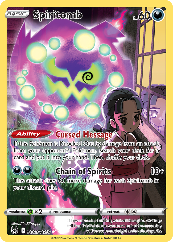 Spiritomb TG09 Trainer Gallery Rare Holo card from Lost Origin Trainer Gallery