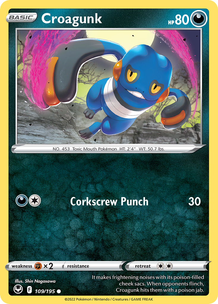 Croagunk 109 Common card from Silver Tempest