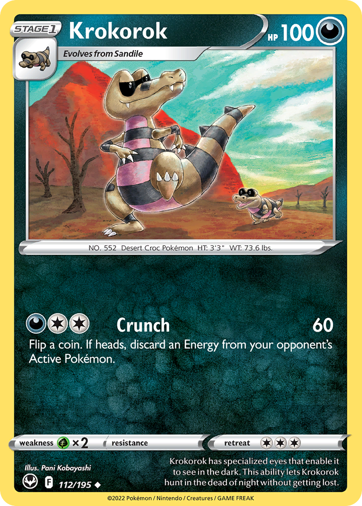 Krokorok 112/195 Uncommon card from Silver Tempest