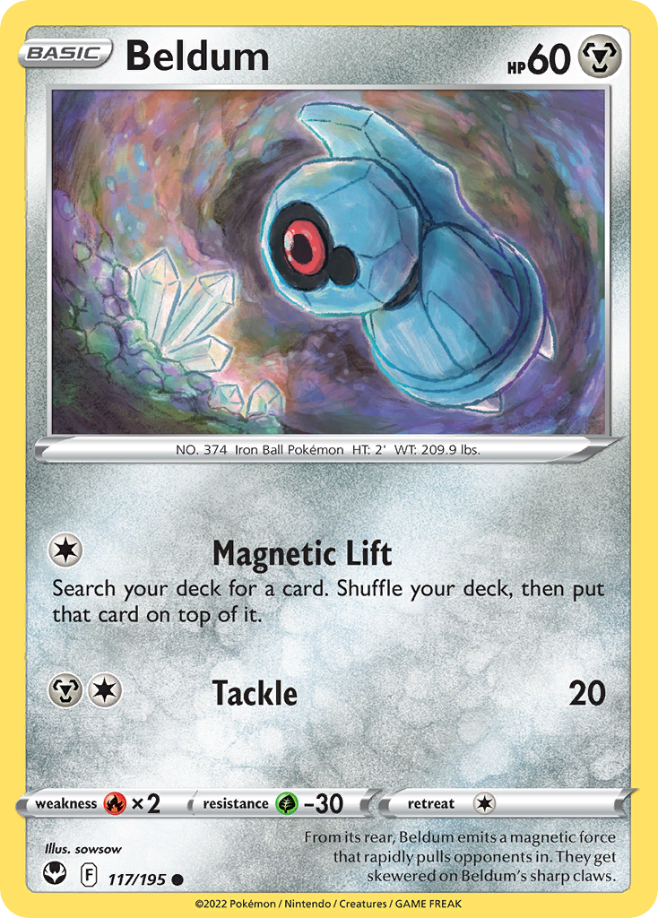 Beldum 117 Common card from Silver Tempest