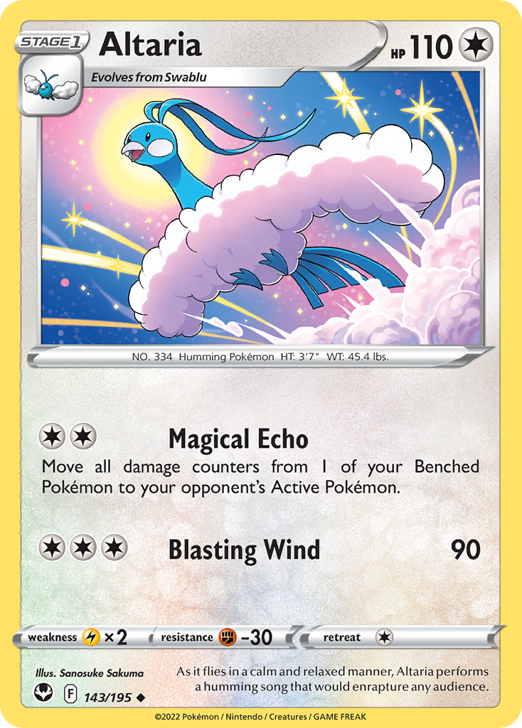 Altaria 143 Uncommon card from Silver Tempest