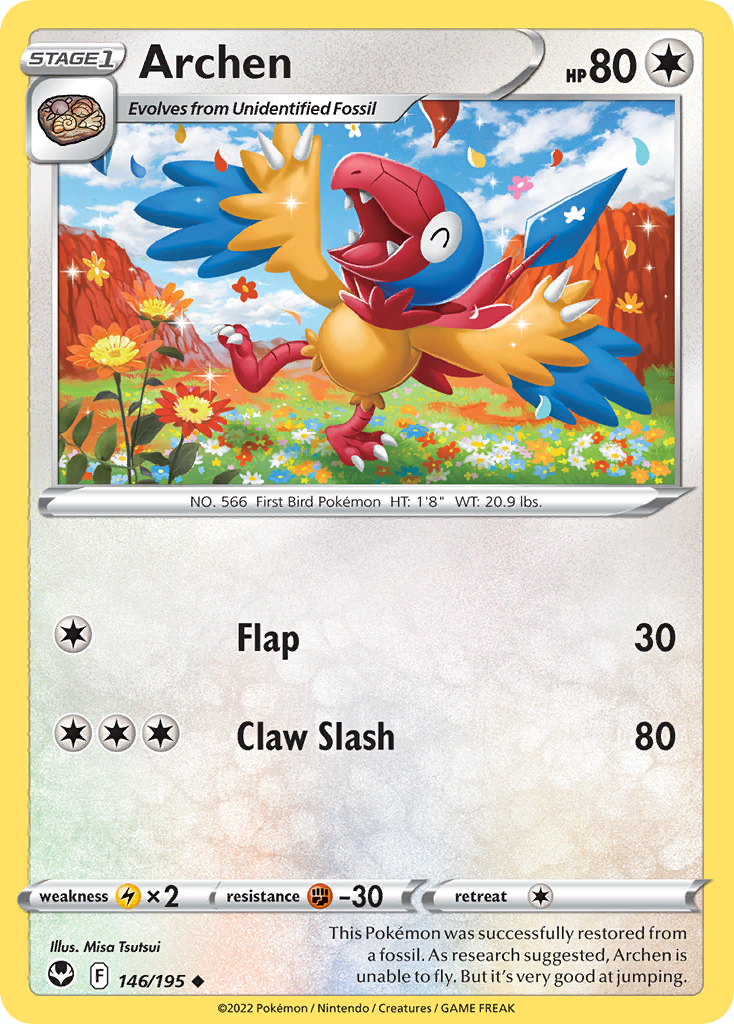 Archen 146 Uncommon card from Silver Tempest
