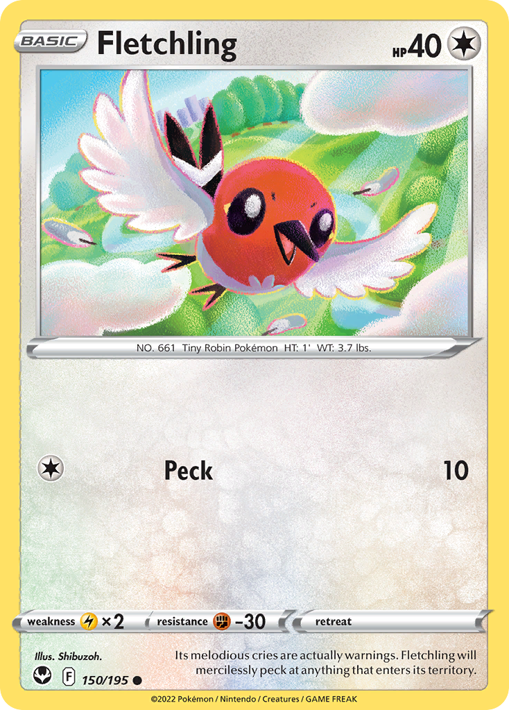 Fletchling 150 Common card from Silver Tempest