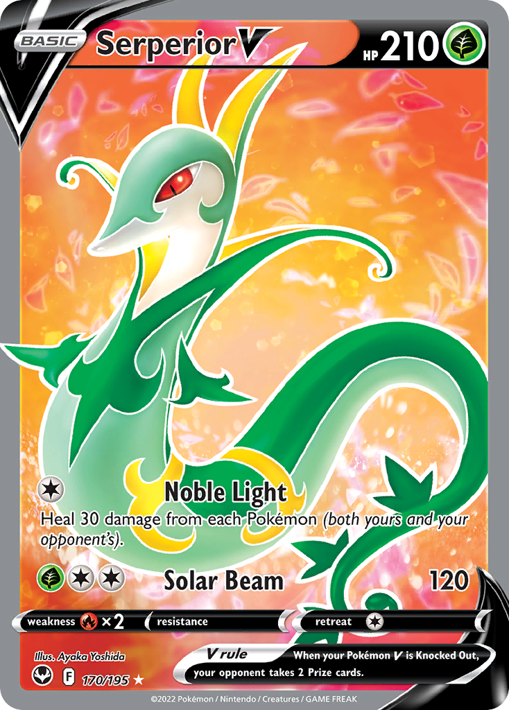 Serperior V 170 Rare Ultra card from Silver Tempest