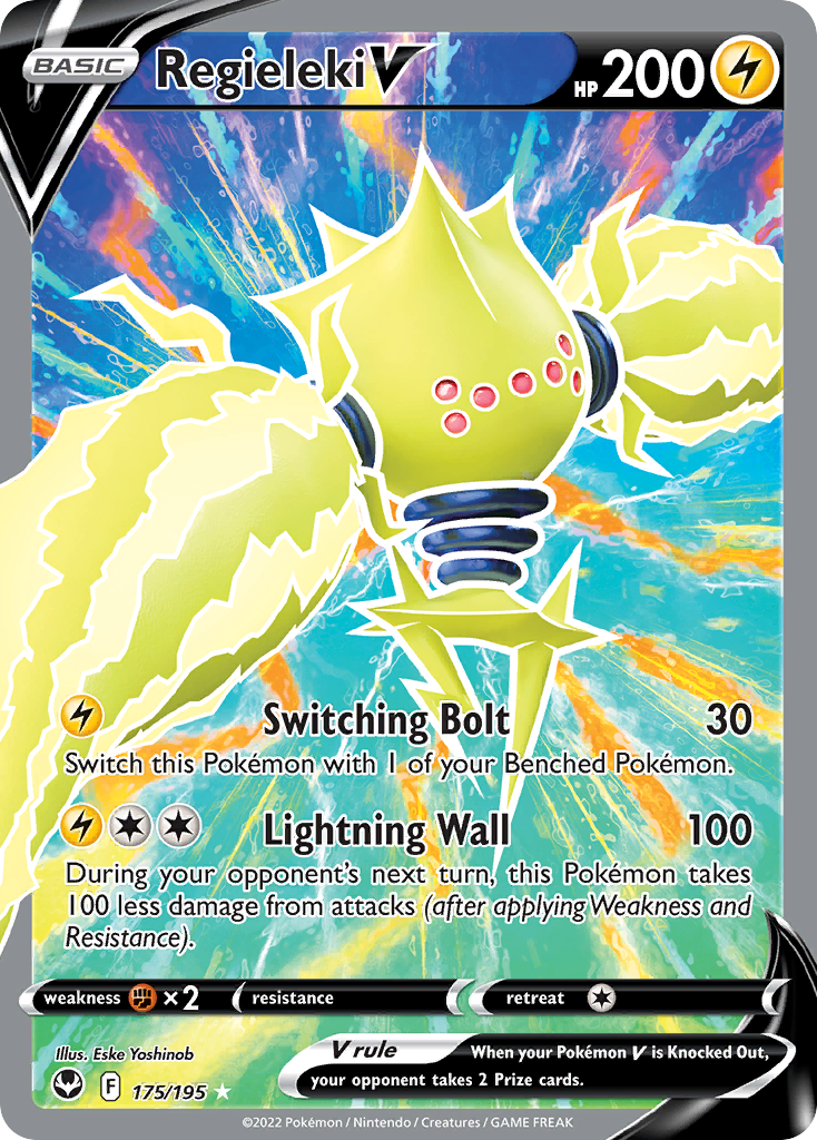 Regieleki V 175 Rare Ultra card from Silver Tempest