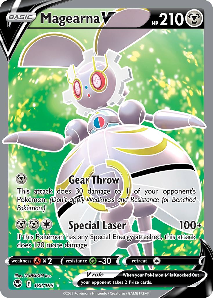 Magearna V 182 Rare Ultra card from Silver Tempest