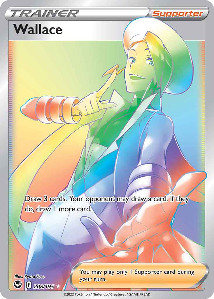 Wallace 208/195 Rare Rainbow card from Silver Tempest