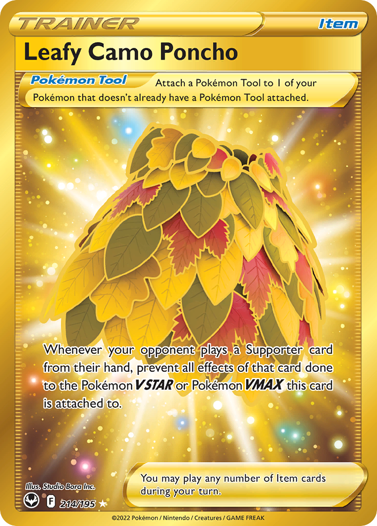 Leafy Camo Poncho 214/195 Rare Secret card from Silver Tempest