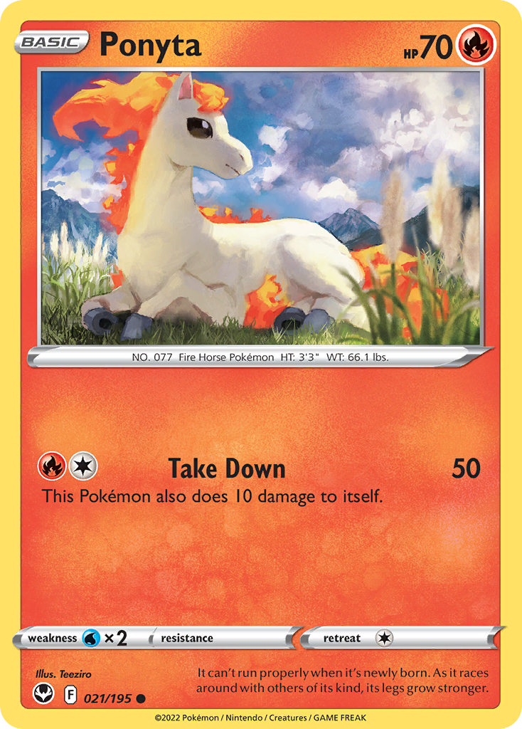 Ponyta 21/195 Common card from Silver Tempest