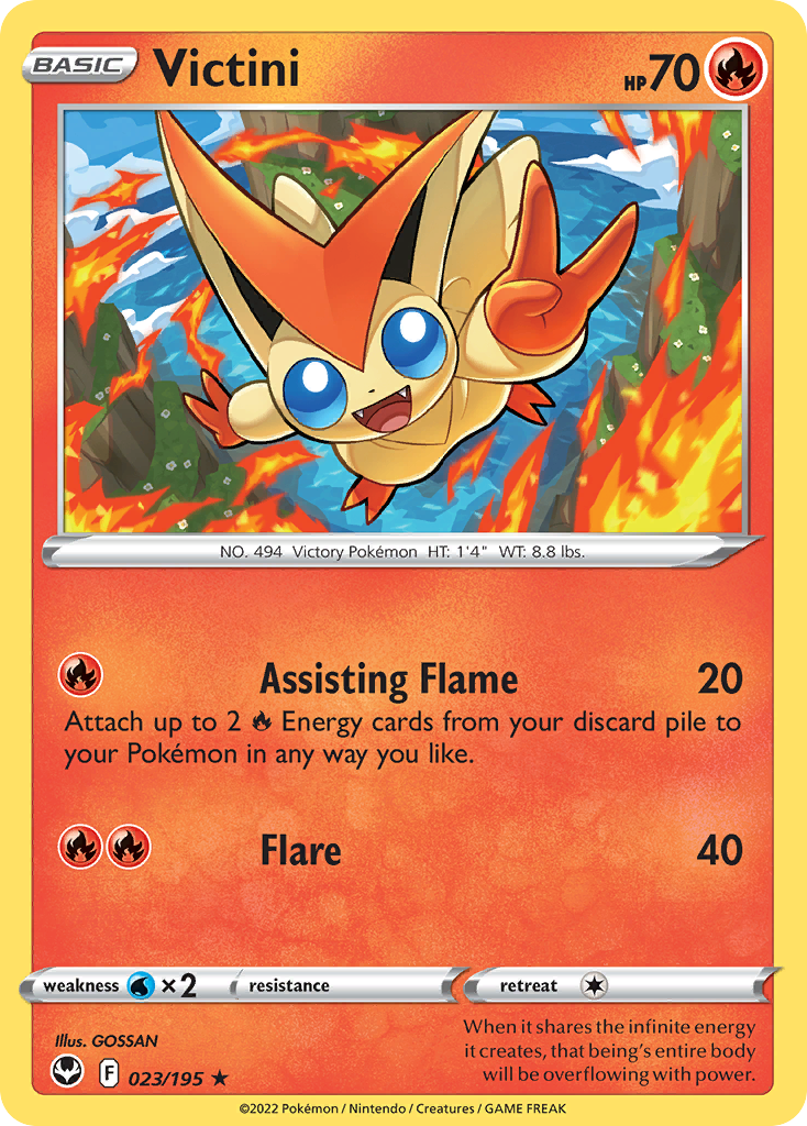 Victini 23 Rare card from Silver Tempest