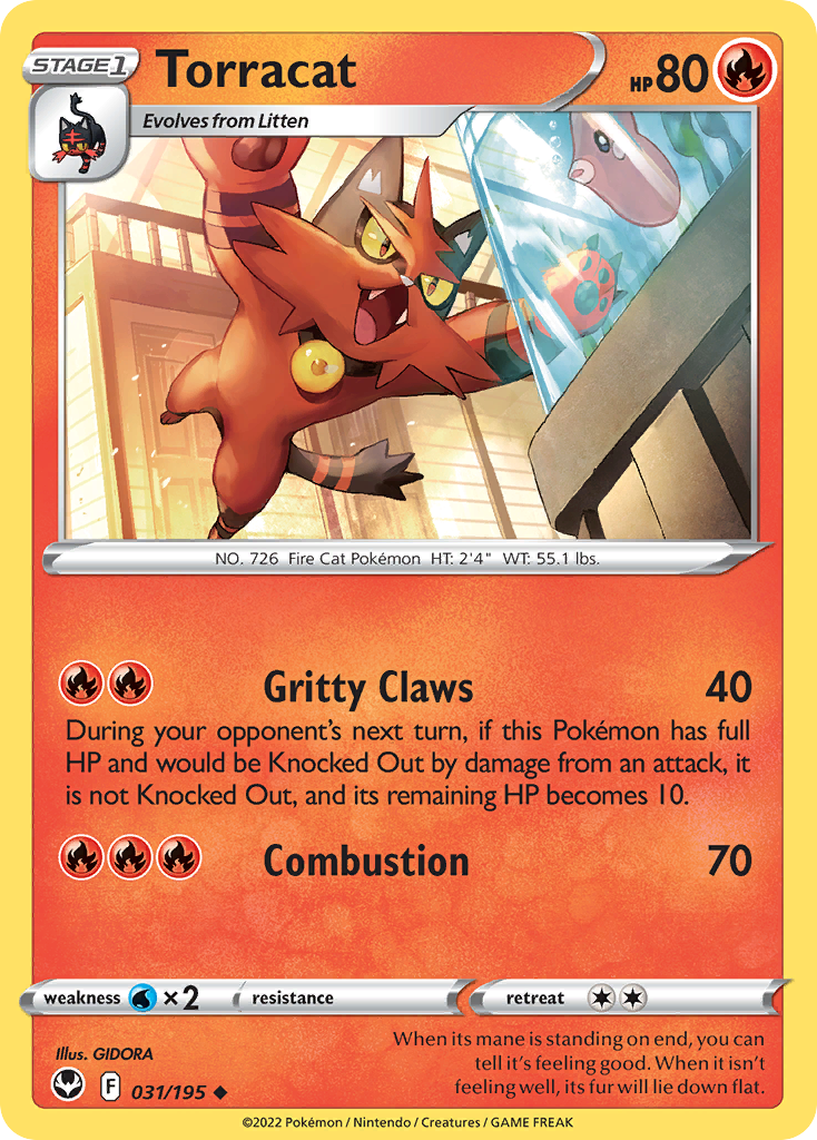 Torracat 31 Uncommon card from Silver Tempest