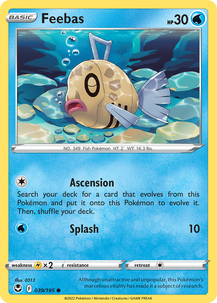 Feebas 39 Common card from Silver Tempest