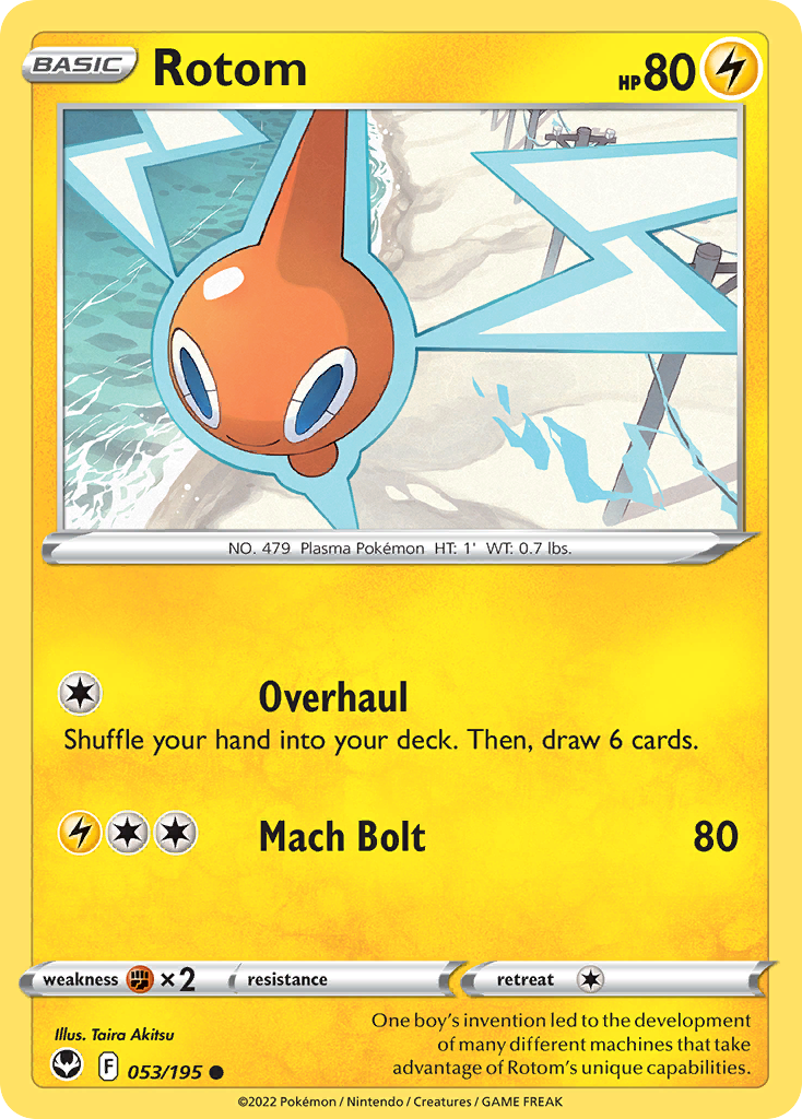 Rotom 53 Common card from Silver Tempest