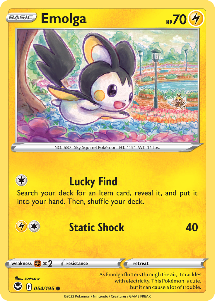 Emolga 54 Common card from Silver Tempest