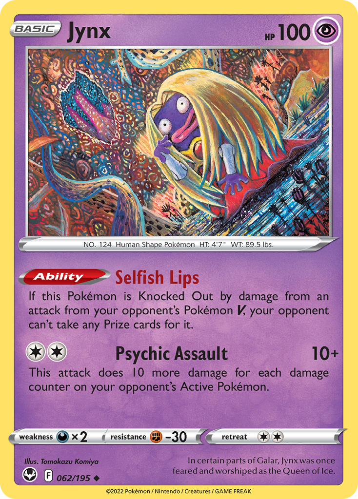 Jynx 62 Uncommon card from Silver Tempest