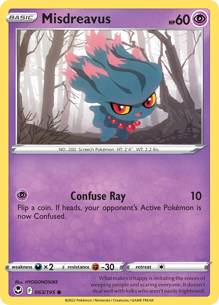 Misdreavus 63 Common card from Silver Tempest