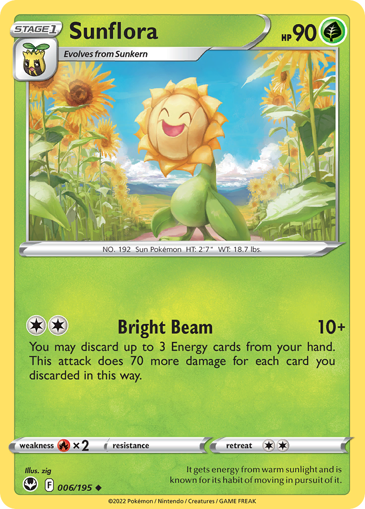 Sunflora 6 Uncommon card from Silver Tempest