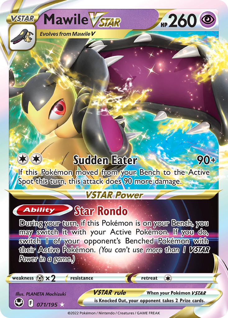 Mawile VSTAR 71/195 Rare Holo VSTAR card from Silver Tempest