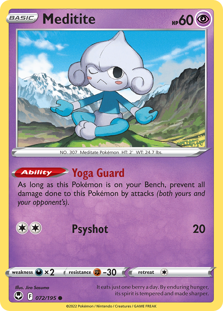 Meditite 72 Common card from Silver Tempest