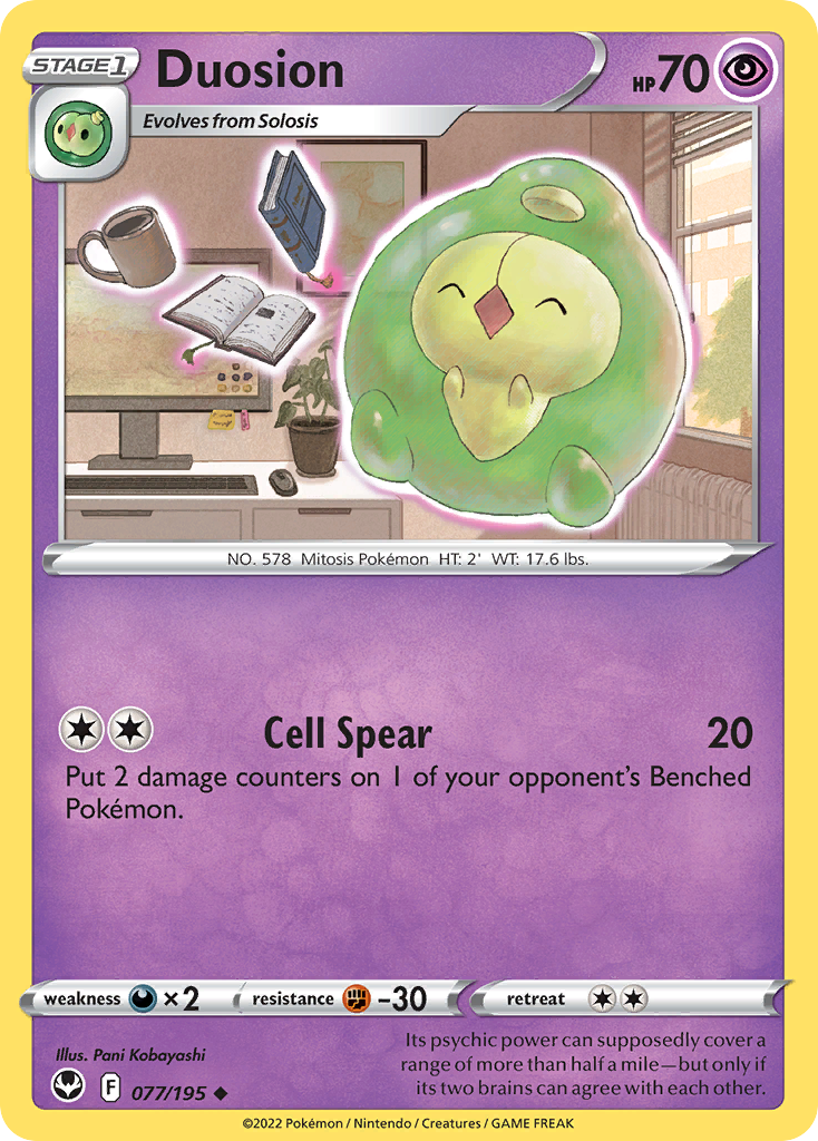 Duosion 77 Uncommon card from Silver Tempest