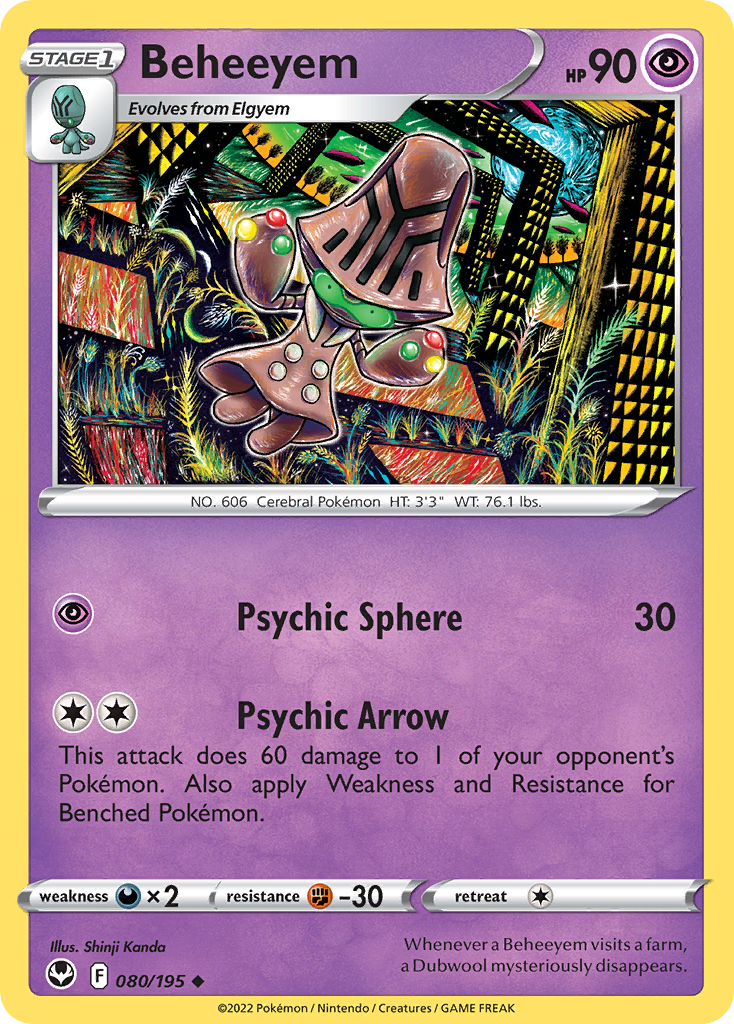 Beheeyem 80 Uncommon card from Silver Tempest