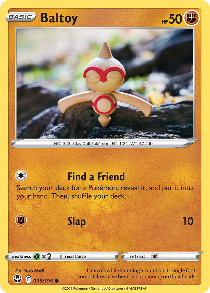 Baltoy 93 Common card from Silver Tempest