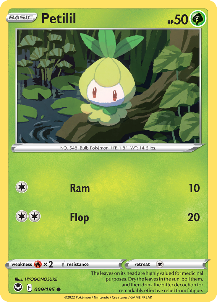 Petilil 9 Common card from Silver Tempest