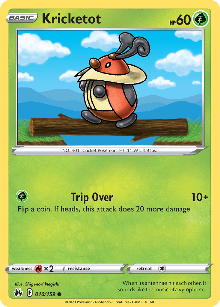 Kricketot 10 Common card from Crown Zenith