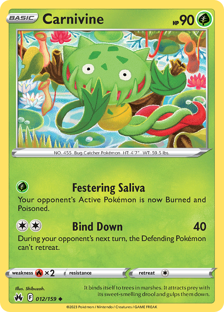 Carnivine 12/159 Uncommon card from Crown Zenith