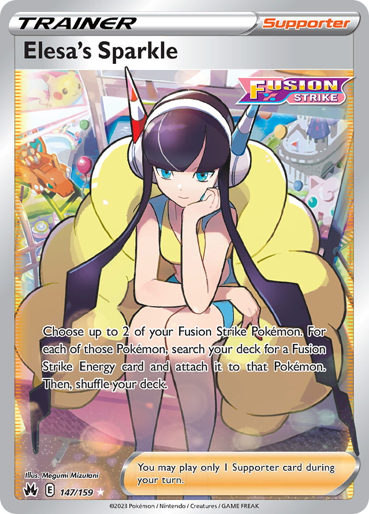 Elesa's Sparkle 147 Rare Ultra card from Crown Zenith
