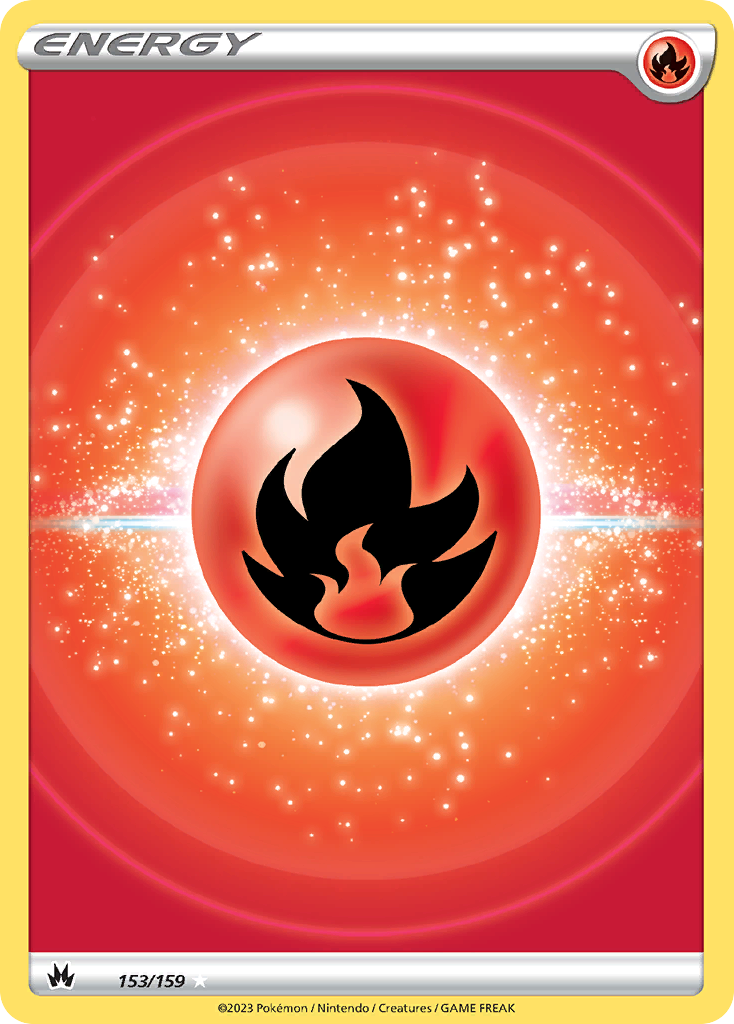 Fire Energy 153/159 Rare Ultra card from Crown Zenith
