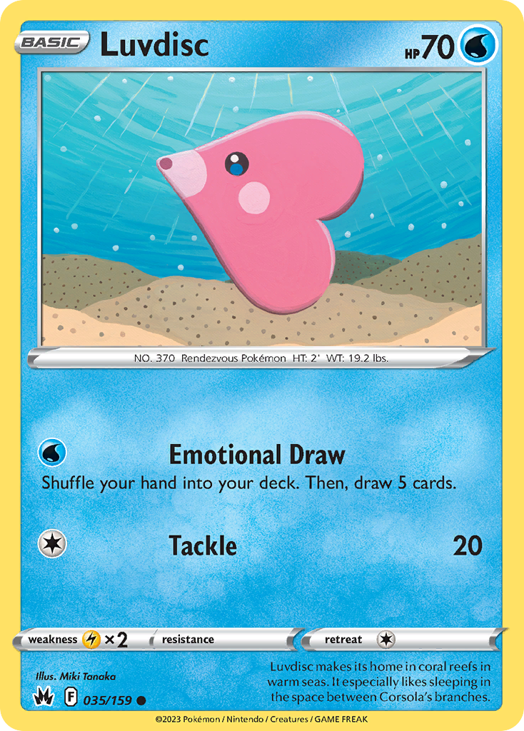 Luvdisc 35 Common card from Crown Zenith