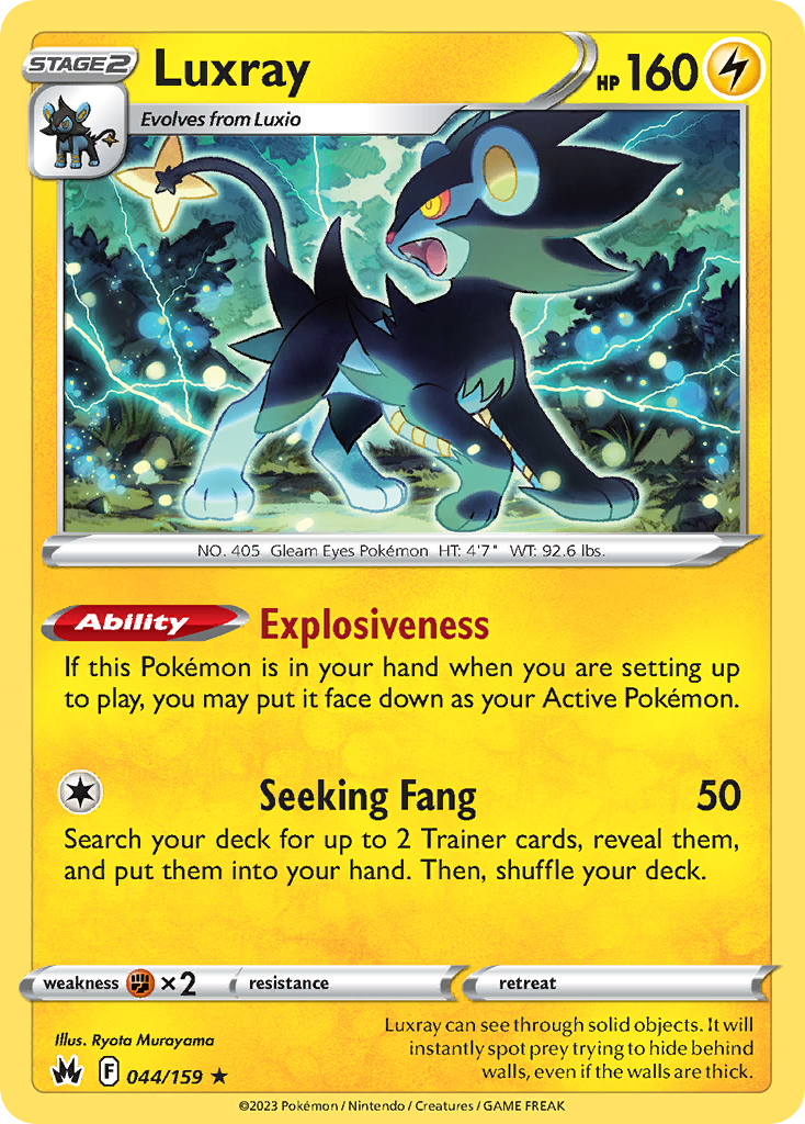 Luxray 44 Rare card from Crown Zenith
