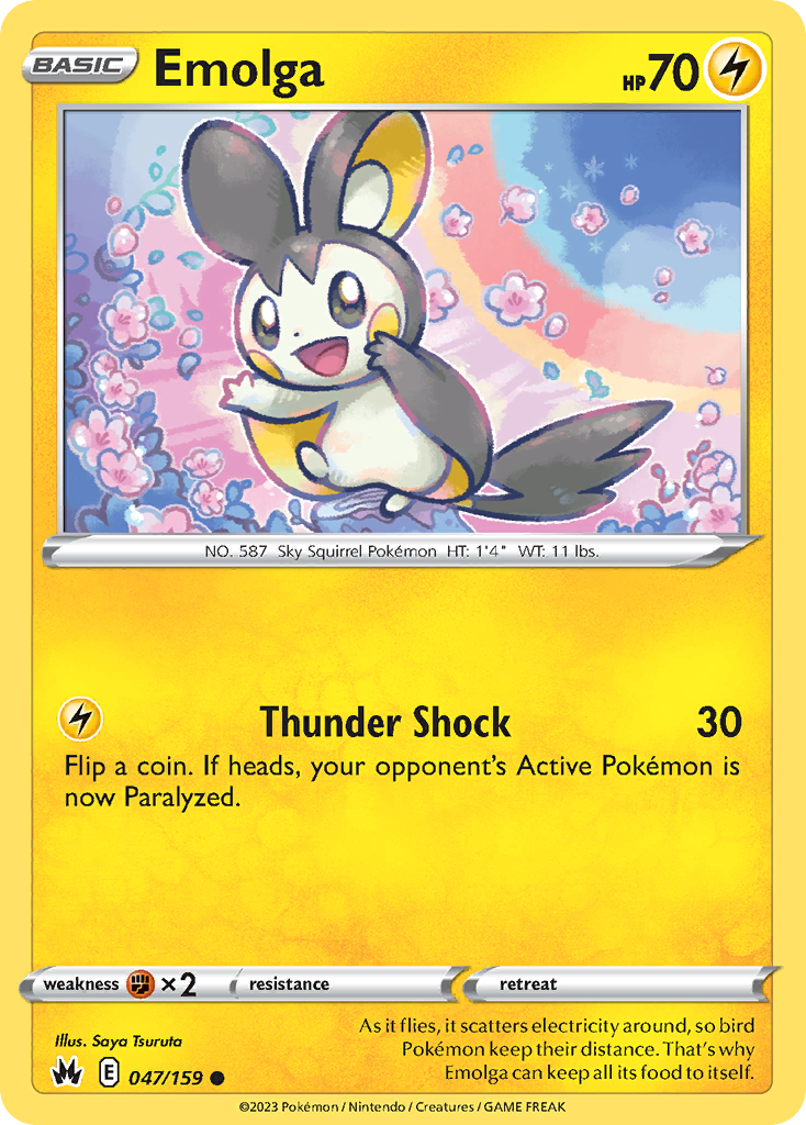Emolga 47 Common card from Crown Zenith