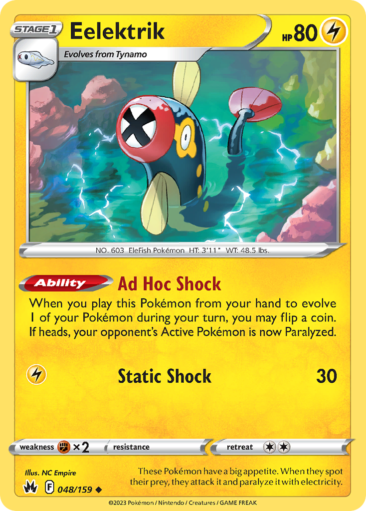 Eelektrik 48 Uncommon card from Crown Zenith