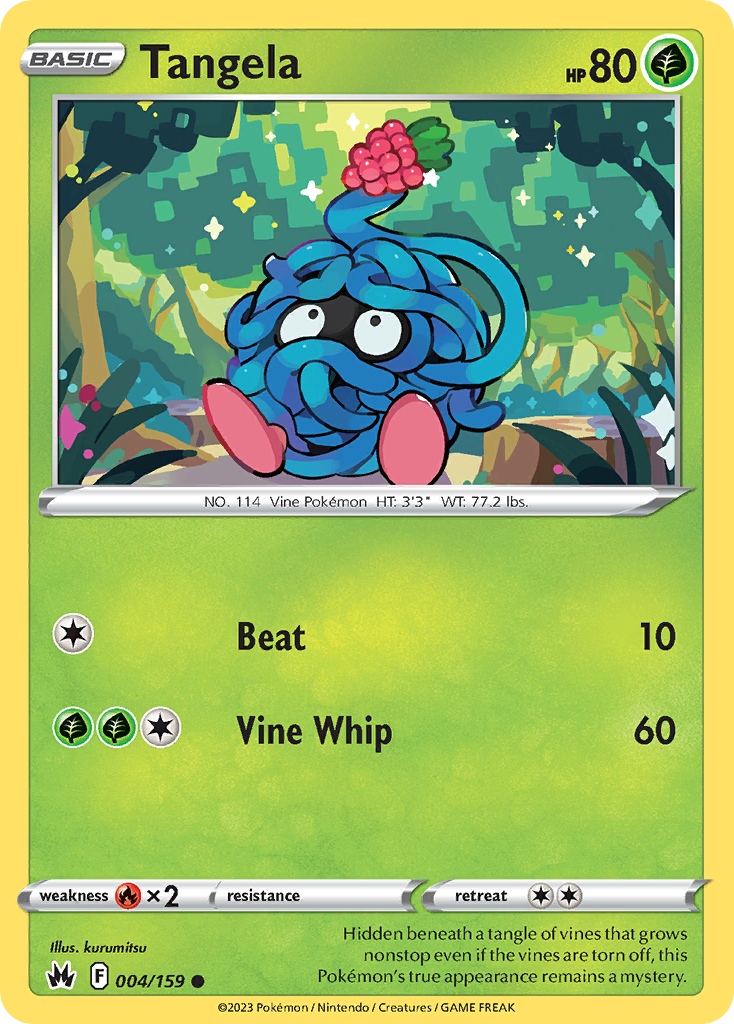 Tangela 4 Common card from Crown Zenith