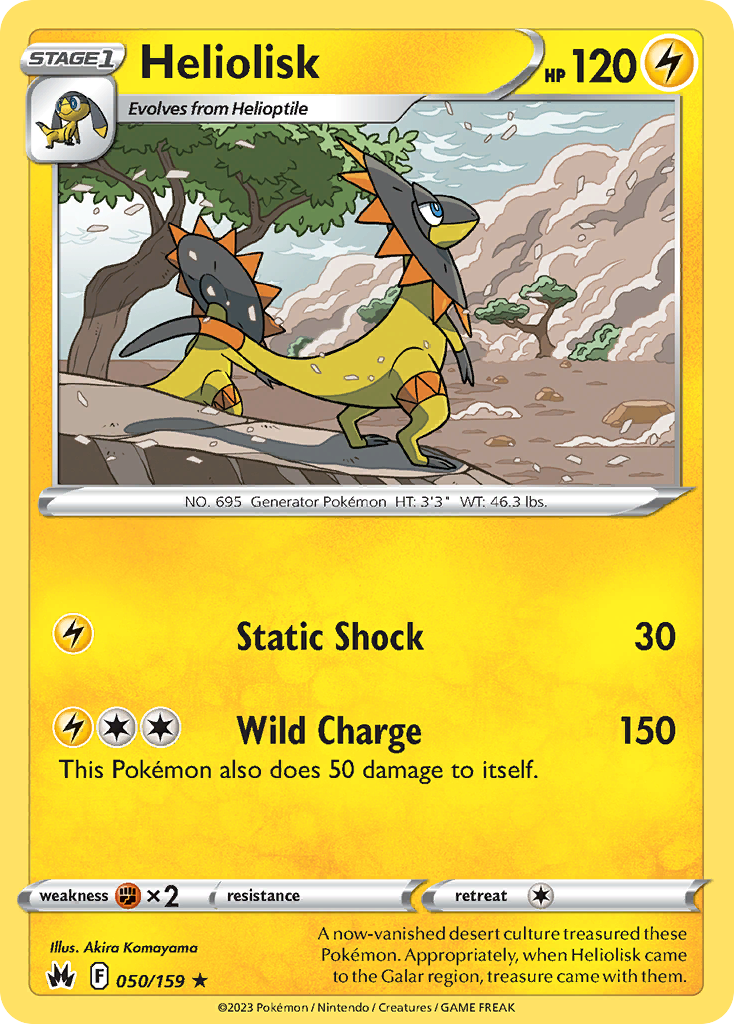 Heliolisk 50 Rare card from Crown Zenith