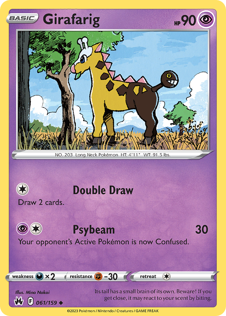 Girafarig 61/159 Uncommon card from Crown Zenith